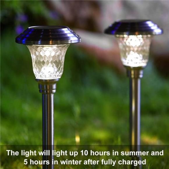 8 Pack Solar Pathway Lights Waterproof,Landscape Path Lights, Supper Bright - Picture 5 of 7